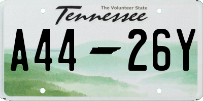 TN license plate A4426Y