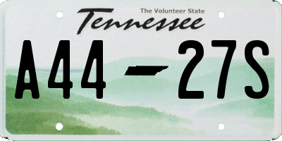 TN license plate A4427S