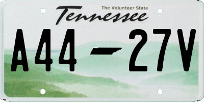 TN license plate A4427V