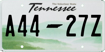 TN license plate A4427Z