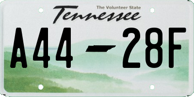 TN license plate A4428F