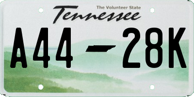 TN license plate A4428K