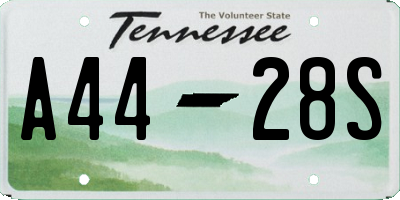 TN license plate A4428S