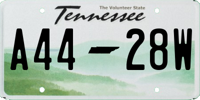 TN license plate A4428W