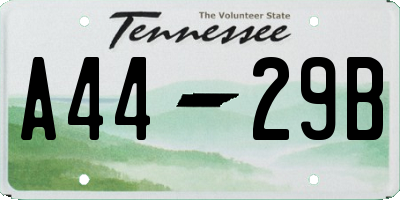 TN license plate A4429B