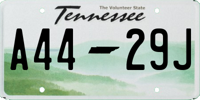TN license plate A4429J