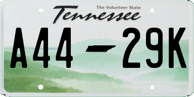 TN license plate A4429K