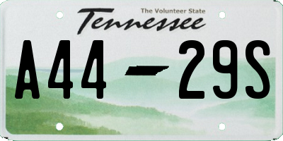 TN license plate A4429S