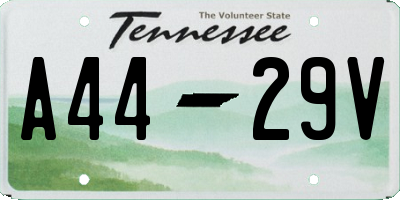 TN license plate A4429V