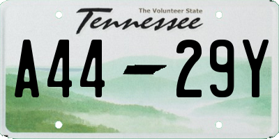 TN license plate A4429Y