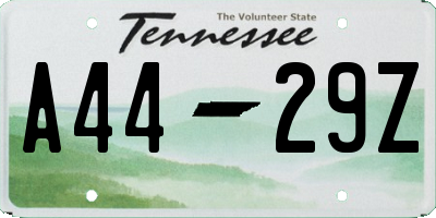 TN license plate A4429Z