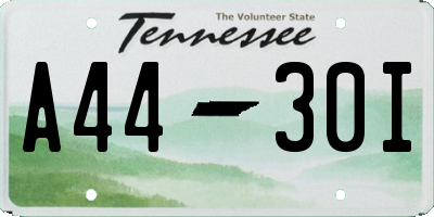TN license plate A4430I