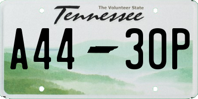 TN license plate A4430P