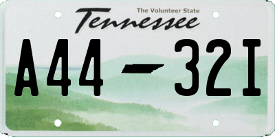 TN license plate A4432I