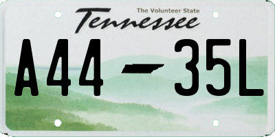 TN license plate A4435L