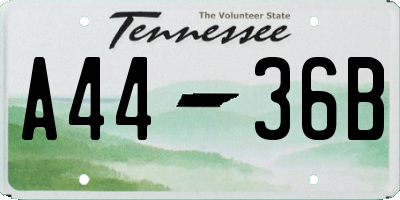 TN license plate A4436B