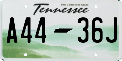 TN license plate A4436J