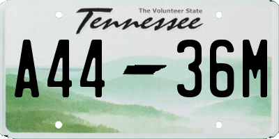 TN license plate A4436M