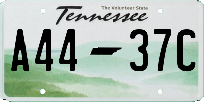 TN license plate A4437C