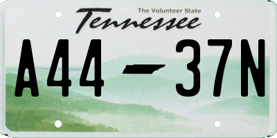 TN license plate A4437N