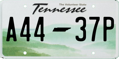 TN license plate A4437P