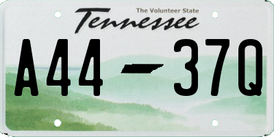 TN license plate A4437Q
