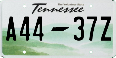 TN license plate A4437Z