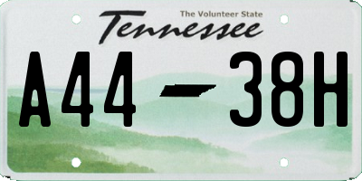 TN license plate A4438H