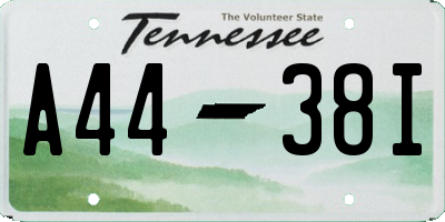 TN license plate A4438I