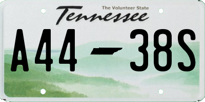 TN license plate A4438S