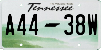 TN license plate A4438W