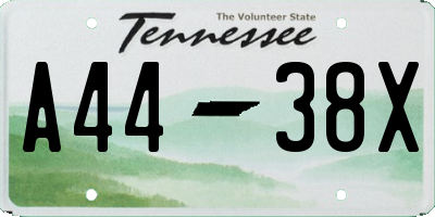 TN license plate A4438X