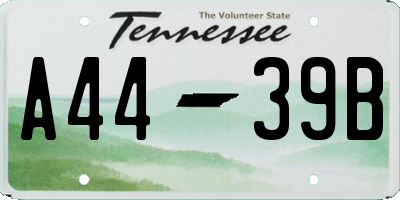 TN license plate A4439B