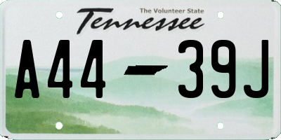TN license plate A4439J
