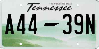 TN license plate A4439N