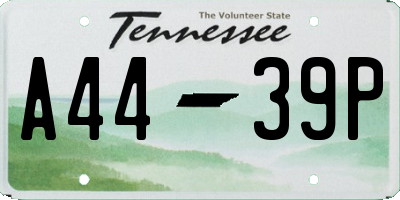 TN license plate A4439P