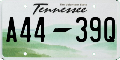 TN license plate A4439Q
