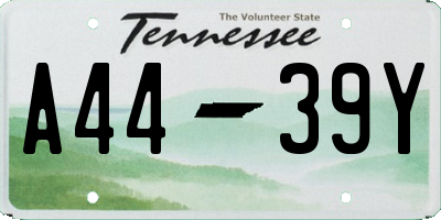 TN license plate A4439Y