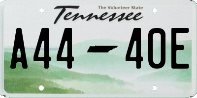 TN license plate A4440E