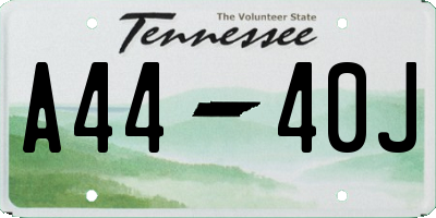 TN license plate A4440J