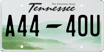 TN license plate A4440U