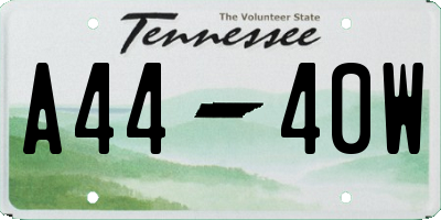 TN license plate A4440W