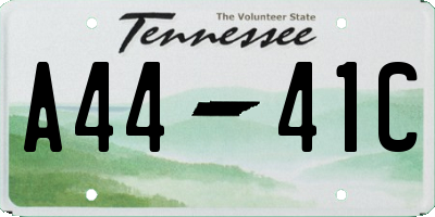 TN license plate A4441C