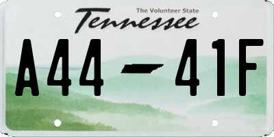 TN license plate A4441F