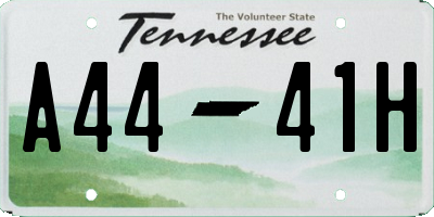 TN license plate A4441H