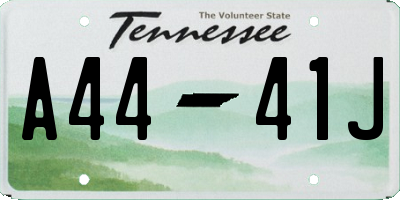 TN license plate A4441J