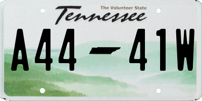 TN license plate A4441W