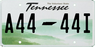 TN license plate A4444I