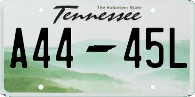 TN license plate A4445L
