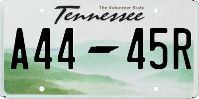 TN license plate A4445R
